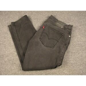 Levis 502 Regular Taper Mens Jeans 36x30 Faded Black WaterLess 29507-0001 #2212